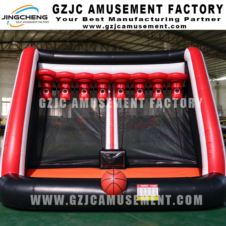 Arcade Style Multi Hoop Inflatable Basketball Shootout Game