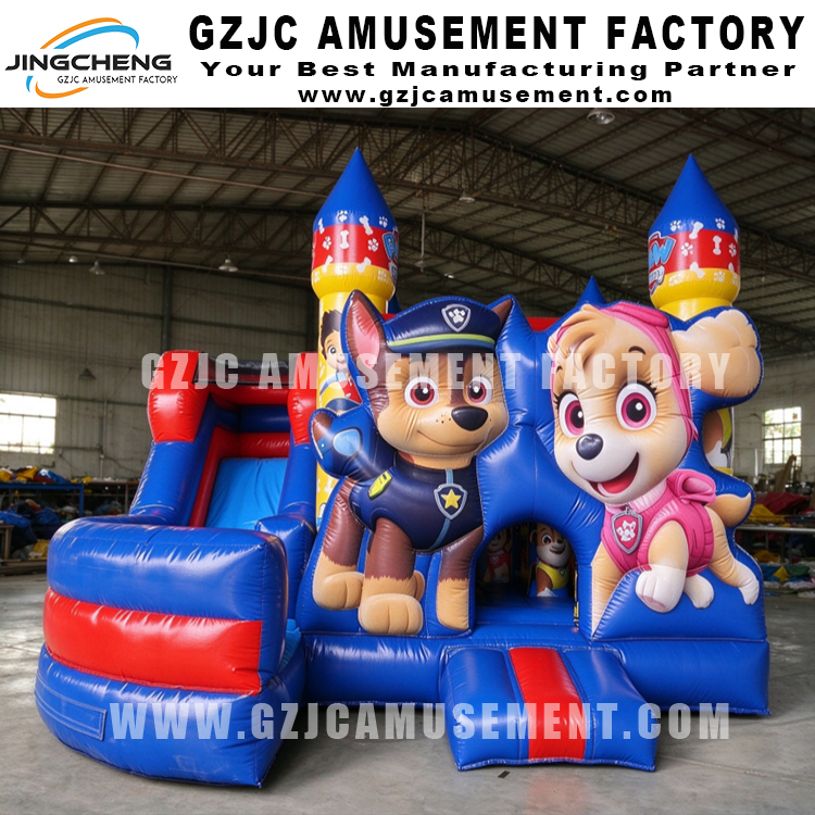 Commercial Grade PAW Patrol Inflatable Combo Bouncy Castle with Slide