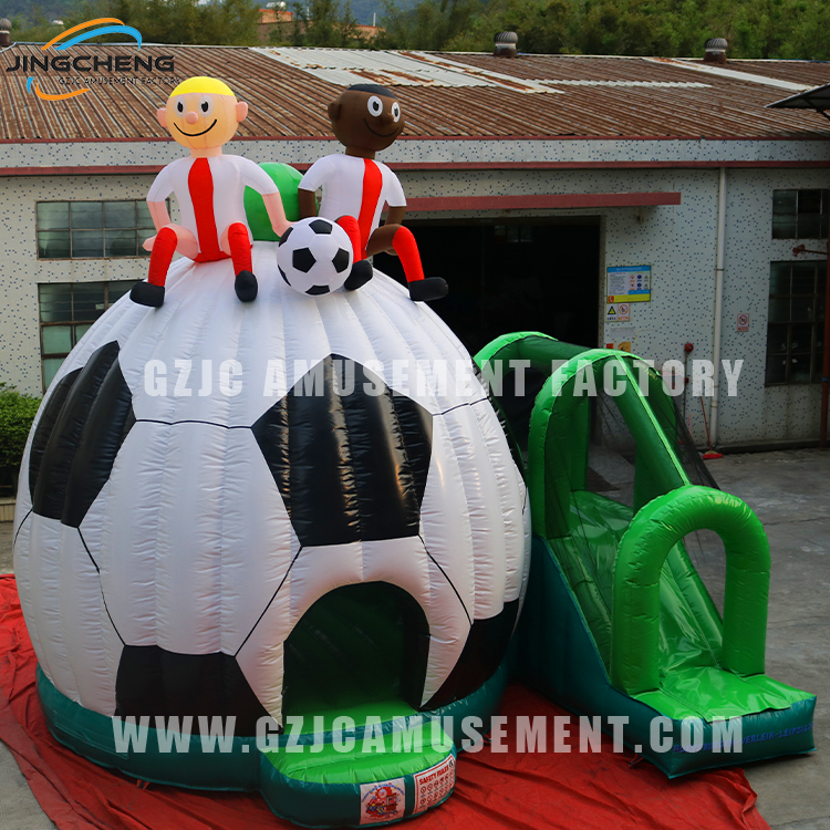 Football Inflatable Combo Bouncy Castle With Slide