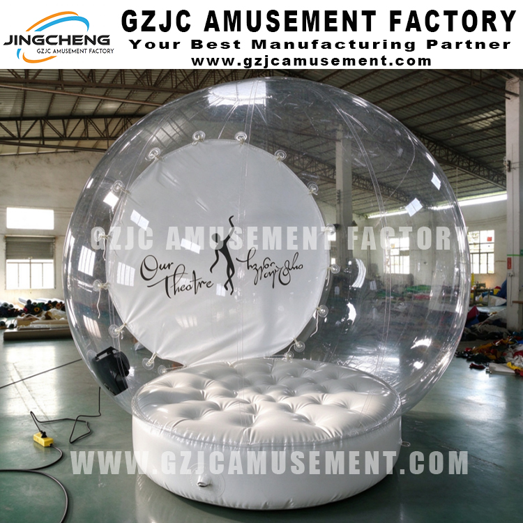 Inflatable Clear Bubble Tent with White Sofa for Trade Show and Event Display