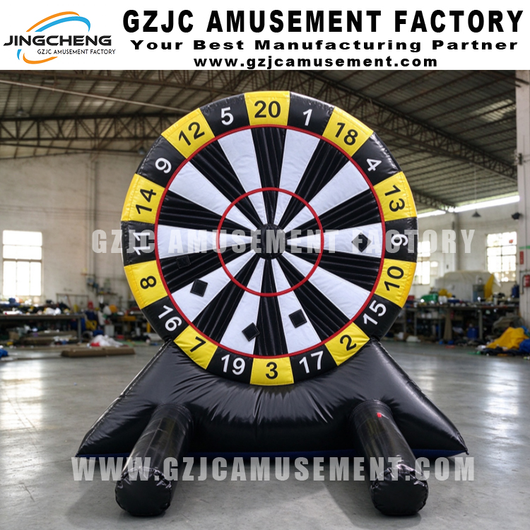 Inflatable Dartboard Game, Velcro Soccer Dart Board for Event Rental