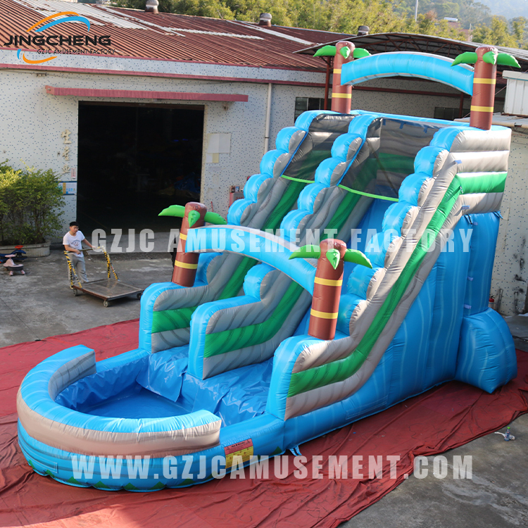 Inflatable tropical water slide
