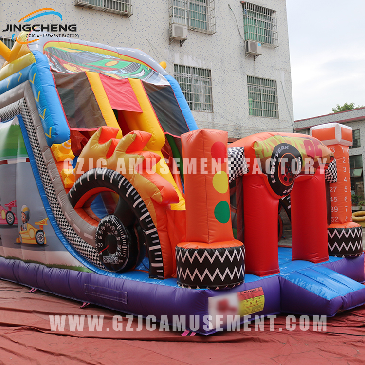 Kids Craze Racecars Inflatable Slide