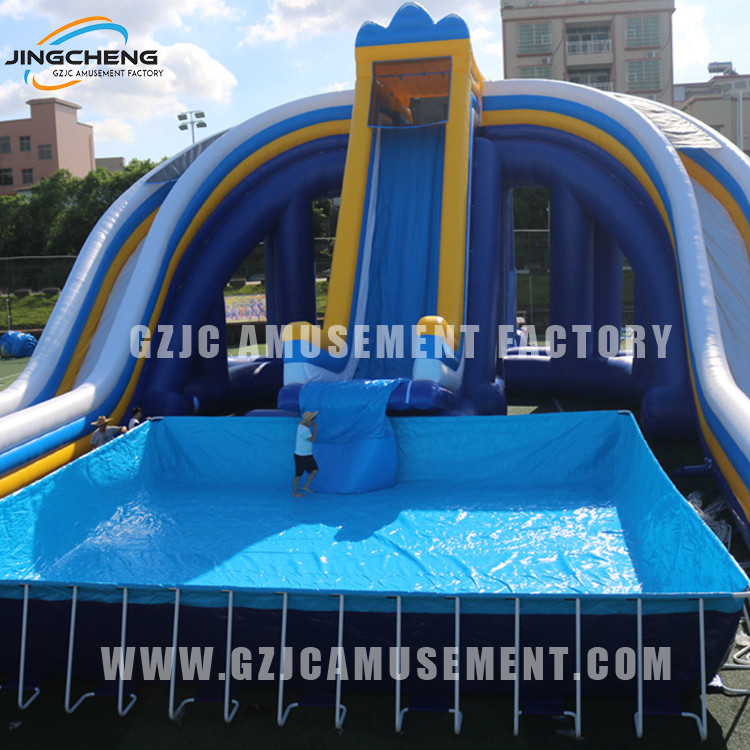 Large Three-Slide Inflatable Water Slide For Adults