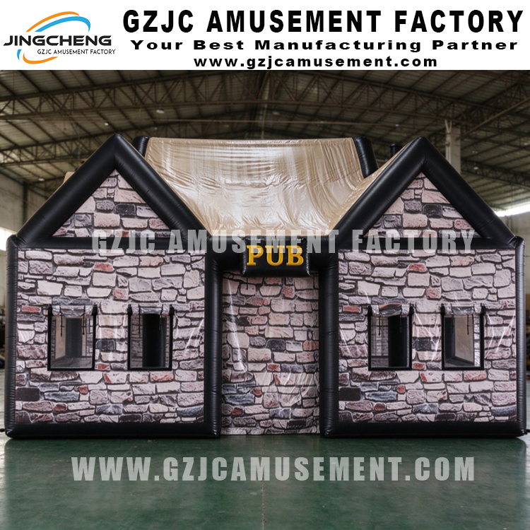Premium Lifelike Inflatable Stone Tavern Mobile Bar for Events