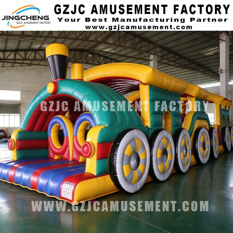 Train Theme Inflatable Obstacle Course